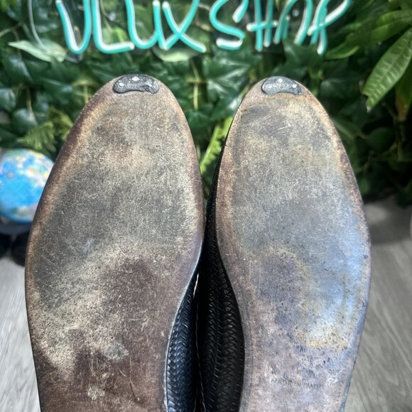 Bally Mens Loafers Tassel dark Black Woven Leather US 11 M - Picture 9 of 11